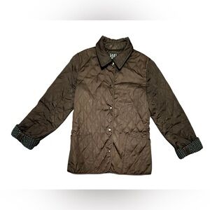 Saks Fifth Avenue Brown Quilted Lightweight Jacket Coat Size XS MSRP $285